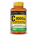 MASON NATURAL Vitamin C 1000 mg Plus Rose HIPS und Bioflavonoids Complex - Unterstützt ein gesundes Immunsystem, Antioxidans und essentielle Nährstoffe, 90 Tabletten