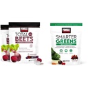 Force Factor Total Beets Soft Chews mit Beetroot, Grapeseed Extract, Antioxidantien, Nitrate, L-Citrulline, 120 Count, 2-Pack und Smarter Greens Superfood Chews mit 25+ Superfoods, Probiotics, Antioxidantien und Fiber, 60 Count