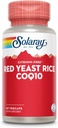 SOLARAY Red Yeast Rice Plus CoQ-10 & No-Flush Niacin Vitamin B-3, Healthy Heart & Cardiovascular Support, Non-Irradiated & Citrinin Free, 60 Tage Geld zurück Garantie, 60 Servietten, 60 VegCaps