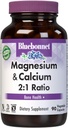 Bluebonnet Nutrition Magnesium & Calcium 2:1 Ratio, Knochengesundheit*, Non-GMO, Vegan, Kosher Zertifiziert, Glutenfrei, Sojafrei, Dairy-frei, 90 Gemüsekapseln, 30 Portionen
