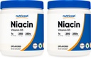 Nutricost Niacin Vitamin B3 Pulver 250G (2 Pack) - 500 Gramm - 1G pro Servierung (Scoop Included)