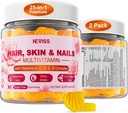 Zuckerfreies Multivitamin für Frauen-Gummien mit Biotin 5000mcg, Collagen MSM Hyaluronsäure, Vitamin A C D3 E & B Complex und Methyl Folat & B12, Organische Multi Vitamine für Haarhautnägel, Energie