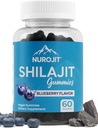 Shilajit Gummies, Blueberry Flavor, Himalaya Extrakt, Lab Getestet, Non-GMO, Glutenfrei, Vegan freundlich, Mess-freie Alternative zu Harz, Einfache Ergänzung zu Daily Routine, 60 Vegan Gummies