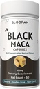 Schwarze Maca Kapseln 500mg | 10:1 Extrakt Pulver | Konzentrierte Kräuterergänzung | Non-GMO, Glutenfrei, Maca Root Extract | Premium Kräuternahrung (60 Count)