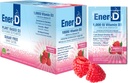 Ener-D Sugar Free Multivitamin Drink Mix - Vitamin D3 Pulver für Wasser, Elektrolyte Pulver Kein Zucker, Hydration Boost Packets, Zero Sugar, Vitamin D3 Supplement Liquid Mix - Raspberry, 24 Count