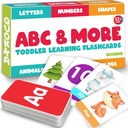 ABC Flash-Karten für Kleinkinder lernen 2-4 Jahre alt - 60 Flashcards Spielzeug für Kinder Alter 1-3-5 von Quokka - Alphabet Zahlen Farben Buchstaben Tiere lernen Aktivitäten - Erste Worte Bildungsspiel