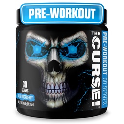 Der Fluch! Pre Workout Pulver für Männer & Frauen, Koffein, Beta-Alanin, Kreatin, L-Citrulline, 30 Servierungen, Blaue Himbeere Geschmack – Boost Energy, Strength & Focus