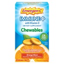 Emergen-C Immune+ Chewables 1000mg Vitamin C mit Vitamin D Tablet, Immununterstützung Nahrungsergänzungsmittel für Immunität, Orange Blast Flavor, Zurück zu Schule Essentials - 42 Count