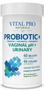 Vital Pro Naturals - Vaginal pH & Urinary Probiotics + Präbiotika, Postbiotika, Parabiotika, 4-in-1 Beilage für Frauen, Hohe Potenz, 64 Strains, Verdauung, Vaginal, Urinary, Immune Health, 30 ct