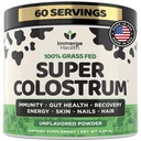 Super Colostrum Grass Fed Bovine Colostrum Powder for Bloating, Immune, Energie, Gut Health Hair, Haut und Nails Colostrum Supplement | 50% IgG Cow Colostrum für Menschen | Superfood für Frauen und Männer