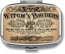 Metall 2 Compartment Pill Organizer Travel Friendly Portable Compact Box Vitamine/Tylenol/Fish Oil/Supplements/Tablet (Vintage Witch's Powders), 1,97 x 0,79 x 0,39 Zoll, 1,0 Zähler