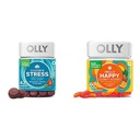 OLLY Goodbye Stress und Hello Happy Gummy Starter Pack Bundle, Halten Sie ruhig, Stimmungsunterstützung, 42 und 60 Zähler
