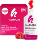 Healthycell Vibrant Hair Skin & Nails Daily Liquid Supplement - Beauty Supplements mit hydratisierenden Nährstoffen & essentielle Vitamine - Collagen, Biotin & Hyaluronsäure - 30 Gel Packs