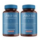 Vitamin Bounty Pro-50 Probiotic 50 Billion CFU - 13 Strain Supplement für Männer und Frauen + Präbiotika - Verdauungshilfe - Lactobacillus & Bifidobacterium - Delayed Release Capsules, 2 Pack