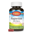 Carlson Magnesium Soft Chews 125 mg Highly Absorbable Muscle Relaxation & Overall Health - Beeren & Creme Flavor - 40 Vegetarische Soft Chews