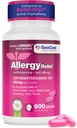 GenCare - Allergie Relief Medizin | Antihistamin Diphenhydramine 25mg (600 Tabletten pro Flasche) Wert Pack | Relieve for Itchy Eyes, Sneezing, Runny Nose | Saisonale oder Indoor & Outdoor Allergien