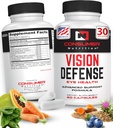 Augengesundheit Nahrungsergänzungsmittel für Erwachsene - Unterstützt und schützt die Augengesundheit mit Vitamin A, Lutein, Taurine, Turmeric Root, Grape Seed Extract & Milk Thistle Seed - Vision Defense 60 Ct