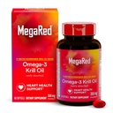Omega-3 Krill Öl 350mg Softgels, MegaRed (60 Count In A Bottle), EPA & DHA Omega-3 Fettsäuren mit keinen Fisch Nachgeschmack im Gegensatz zu Fischöl, Enthält Antioxidans Astaxanthin