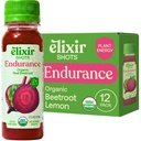 Elixir Shots, Endurance & Wellness Shot mit kaltgepressten 100% organischen Inhaltsstoffen, Rüben, Karotten, Sellerie, Zitronen, ohne Zusatz von Zucker oder künstlichen Zutaten, 12 Packung