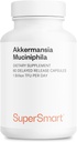 Supersmart Akkermansia Muciniphila 1 Billion TFU pro Tag (Pasteurized Probiotic) - Enhanced Absorption - Postbiotic Supplement | Non-GMO & Gluten Free - 60 Delayed Release Capsules