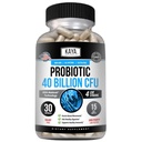 Kaya Naturals Probiotic 40 Billion CFU - Probiotics for Women, Probiotics for Men and Adults, Natural - Gut Health & Immune Support Supplement - Fördert Verdauungsgesundheit - 30 Count