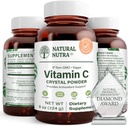 Natürliche Nutra reines Vitamin C Kristallpulver aus Ascorbinsäure, Boost Immunität, Erhalten Capillary Strength Supplement, erhöht Eisen Absorption, Non-GMO, Herbizid, Pesticide, Soy Free, 8 Oz