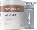 Heil;thKart hk Vitals Marine Collagen Supplement (Orange, 200g) & Sipper Bottle (Grau, 300ml) Combo Pack | mit Vitamin C & E | für gesunde Haut, Haar & Nägel