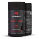 myBrainCo. Sharp Mind - Nootropic Brain Supplement for Memory & Focus - Adaptogene Kräuter & Nootropics zur Unterstützung der Gehirngesundheit - Rhodiola, Gingko, Phosphatidylserin und mehr (60 Vege-Capsules)