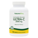 NaturesPlus Ultra-C 2000 mg - 90 Tabletten, Paket von 2 - Vitamin C mit Rose HIPS - Immun- & Antioxidans-Unterstützung - Vegetarisch, Glutenfrei - 180 Servietten