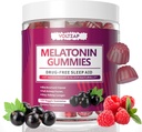 Melatonin Gummies: Schlafergänzungen für Männer und Frauen, 60 Gummi, natürliche Schlafhilfe, maximale Stärke Schlafgummis mit 10 mg Melatonin pro Gummy Supplement, schwarze Johannisbeeren Flavor