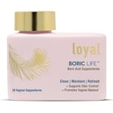 Loyal Boric Life - Boric Acid Vaginal Suppositories - 600mg - Unterstützt Odor Control - Fördert Vaginal Balance - Beruhigt Discomfort - Made in USA - 30 Count