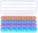 Zoksi Monatliche Pille Organizer 28 Tag 1 Mal am Tag, Große 4 Wochen Pille Box Organizer, Dust-Proof ein Monat Pille Fall, Reisemedizin Organizer Monatliche, tragbare Pille Behälter für Vitamine und Meds
