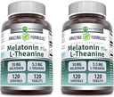 Erstaunliche Formeln Melatonin 10 Mg Plus L-Theanine 5.5 Mg Supplement | 120 Tabletten | Non-GMO | Gluten Free | Made in USA | Pack of 2