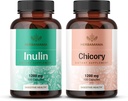HERBAMA Inulin und Chicory Kit - Bundle von 1200 mg Inulin Fiber & 1200 mg Chicory Root Capsules - Vegan, Non-GMO, Gelatinl-Free - 2 Pack