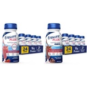 Vergewissern Plus Nutrition Shake mit 16 Gramm Protein & Ensure Plus Nutrition Shake With Fiber, 16 Gramm Protein, Meal Replacement Liquid, Milchschokolade, glutenfrei, 8 Fl Oz (Pack von 24)