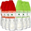 Aloe vera Saft (Grape & Apple) Aloe vera Getränk mit größeren Stücken aus reinem Aloe-Pulver (12 Packungen) Pflanzensaft groß für die Hydratation und enthält große Aloe-Pulver. Aloe Vera Saft ist gesund