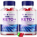 rize labs - Bio Science Keto Plus Gummis für Gewichtsverlust, extra Kraft, Fortgeschrittene Formel Enthält Apple Cider Essig Gummies (120 Gummi) (Pack von 2)