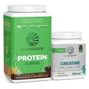 Sunwarrior Brown Rice Protein Pulver Pflanzen-Based | Schokolade 30 Servierungen & Kreatin Monohydrat Pulver | Micronized Unflavored, 60 Servierungen