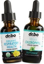 Lung Detox Respiratory Health Drops & Chlorophyll Liquid - Organic Respiratory Supplements Kräuter Lung Cleanse Mullein für Lungs Bronchial Support - Chlorophyll Drops Odor Cleanse intern Deodorant