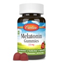 Carlson - Melatonin-Gummi, 2,5 mg, gesunder Schlaf, fördert Entspannung, natürlicher Erdbeergeschmack, 60 Gummis