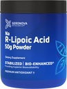 Geronova Research Bio-Enhanced Na R-Lipoic Acid Powder, 50g - 4 Monate Versorgung - Stabilisiertes R Alpha Lipoic Acid Pulver für flexible Dosierung - Einfache Mischung & Enhanced Absorption Nerve Support Supplement