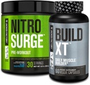 Jacked Factory Nitrosurge PreWorkout in Blue Raspberry & Build XT Muskelaufbau Bundle für Männer und Frauen