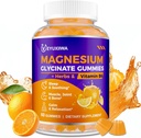 Magnesium Glycinate Gummie 2000mg, Magnesiumgummis für Erwachsene mit Magnesium L-Threonat, Ashwagandha & B6 für Muskel & Knochen, Magnesium L-Threonate Gummis für Entspannung & Energie, Vegan - 60 Count