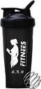 H.R.N 20 Ounce Protein Shaker Bottle für Frauen, Protein Shaker Bottle, Shaker Bottle Perfect For Pre And Post Workout, Shaker Cup For Protein Drink, Cocktail Shaker Cup | [BLACK].