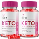 rize labs - Refit Keto ACV Gummis für Advanced Weight Loss mit Apple Cider Essig, Beilage, Hilft bei der Reduzierung von Belly Fat, für Extra Strength (120 Gummi)