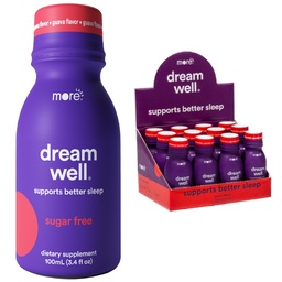 Mehr Labs Dream Well, 5MG Melatonin ganzheitliche Schlaf-Getränk-Lösung, Non-Habit Forming mit 5HTP, Lemon Balm, Jujube Seed, Glycine (Pack von 12)