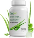 AloeCure Bio Aloe Vera Kapseln, 130.000mg Innere Aloe Blatt Equivelant per Servieren, Unterstützung Gut Gesundheit & Verdauungskomfort, Stomach Säure Puffer, natürliche Immunergänzung, Aloin Free, 60 Kapseln