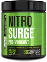 Jacked Factory NITROSURGE Pre Workout Supplement - Endless Energy, Instant Strength Gains, Klarer Fokus, Intensivpumpen - NO Booster & Powerful Preworkout Energy Powder - 30 Portionen, Grüner Apfel