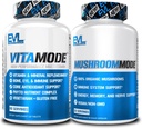 Evlution Men's Multivitamin and Mushroom Complex Supplements Nutrition Daily Multivitamin with Essential Minerals and Phytonutrient Complex Plus Nootropic Lions Mane Mushroom Supplement Kapseln
