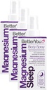 BetterYou Magnesium Muscle Body Spray - Relaxing Topical Magnesium and Essential Oil Spray - Lavender and Chamomile - Promotes Better Sleep - 3.38 oz (Pack mit 3)